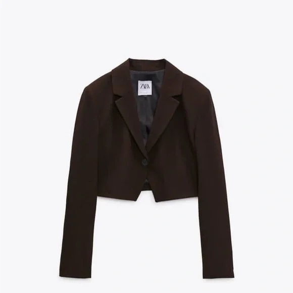 Zara Dark Brown Women's Blazer - Picture 2 of 6